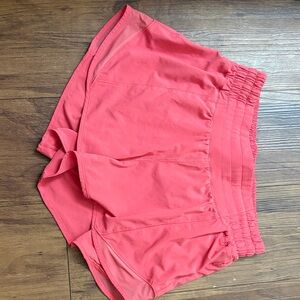 Lululemon Athletica Vibrant Coral Athletic Shorts